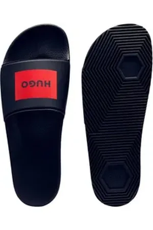 HUGO BOSS Timein_slid_ph_N Badepantolette mit weichem Textil-Innenfutter blau EUR 41