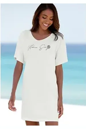 vivance collection Dreams Sleepshirt mit schönem Frontprint beige 40/42