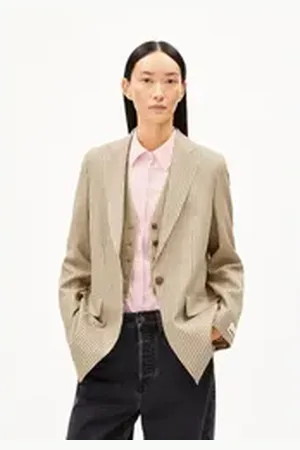 Armedangels Jackenblazer MIKULAA CHECK Damen (1-tlg) M/38/40