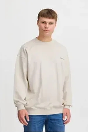 Solid Rundhalspullover SDMILL moderner Sweater beige S