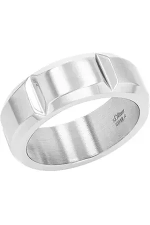 QS by s.Oliver Fingerring Ring für Herren, Edelstahl (Ring, 1-tlg) silberfarben 60