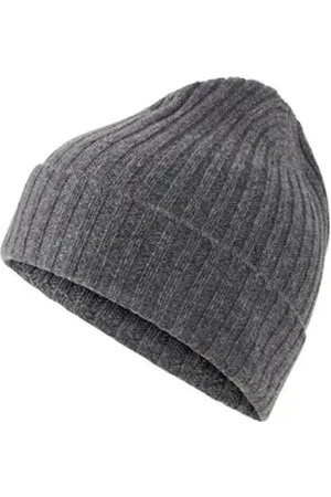 Falke Strickmütze (1-St) aus reinem Kaschmir grau