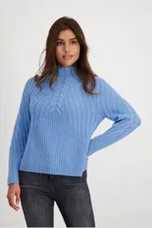 monari Stehkragenpullover blau 42