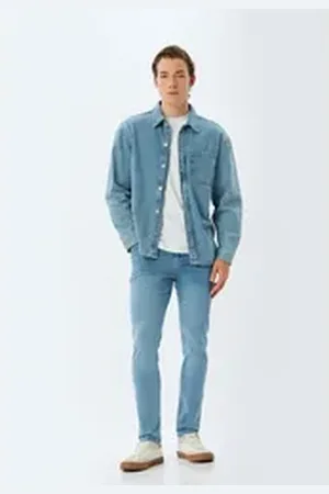 Koton Skinny-fit-Jeans Normale Leibhöhe Skinny blau 30/30