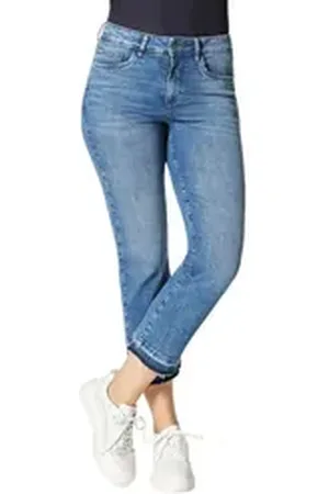 Stooker Women WOMEN Straight-Jeans CALIFORNIA - STRAIGHT FIT CROPPED- Dark denim vintage blau 48