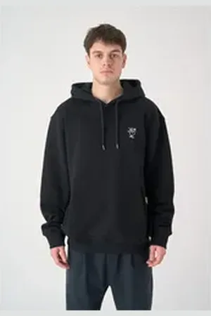 Cleptomanicx Kapuzensweatshirt Sketch Gull mit toller Stickerei auf der Brust schwarz XL