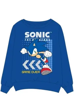 Sonic The Hedgehog Rundhalspullover "Game Over" Langarm-Pullover für Jungen, 100% Baumwolle, Blau blau 134