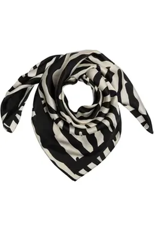 CASPAR Modeschal SC537 sommerlich leichtes Damen Halstuch mit Zebra Muster, Dezentes Accessoire für jede Jahreszeit beige|schwarz