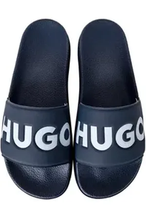 HUGO BOSS Herren Badesandale Synthetisch Match it Slide rblg Pantolette blau 40 EU