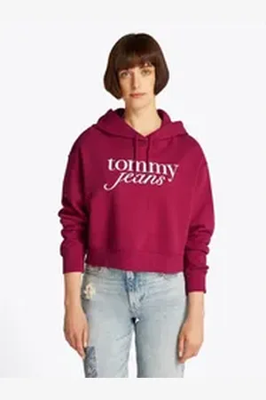 Tommy Hilfiger Hoodie TJW RLX CRP SCRIPT HOODIE EXT mit Logoschriftzug lila L (40)