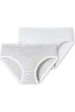 Schiesser Slip Mädchen Slip 2er Pack Baumwolle (Packung, 2er Pack) bunt|grau 98