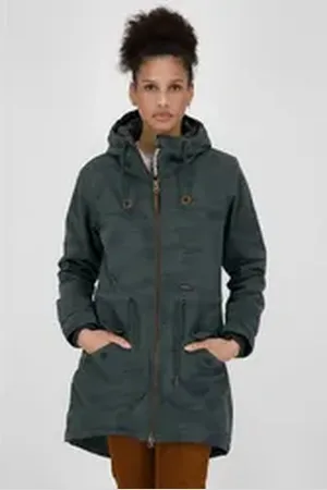 alife kickin Winterjacke CharlotteAK B Winterparka Winterjacke CS mit regulierbarer Kapuze grün 36