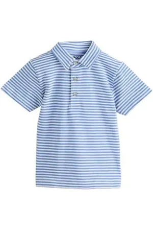 Next Poloshirt Kurzärmliges, gestreiftes Poloshirt (1-tlg) blau 68-74 (6-9 Mon,)
