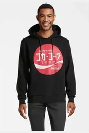 Course Kapuzenpullover Coca Cola Japan Retro schwarz S