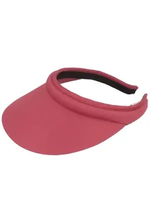 Seeberger Visor Visor mit großem Schild aus Baumwolle rosa