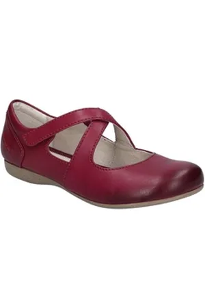 Josef Seibel Fiona 72 Riemchenballerina, Spangenschuh, Halbschuh, Festtagsschuh mit Klettverschluss rot 36 EU