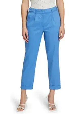 Betty & Co Betty&Co Anzughose Anzughose mit Bügelfalte Bunddetail blau 36