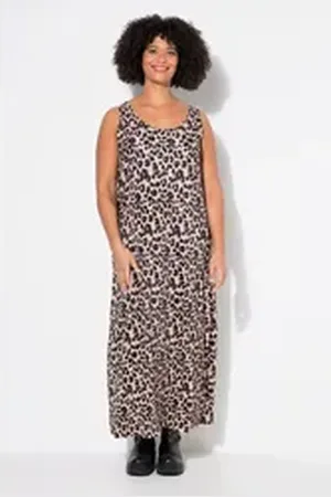 Angel of Style Angel of Style Jerseykleid Plisseekleid ärmellos A-Linie Animaldruck lila 48