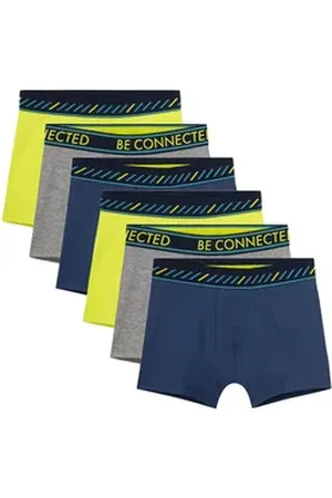 Sanetta Boxer Jungen Boxershort 6er Pack Baumwolle (Packung, 6er Pack) bunt|gelb|grau 140