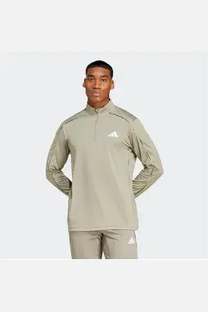 adidas Performance Rollkragenpullover CAMO 1/4 ZIP (1-tlg) grün XL