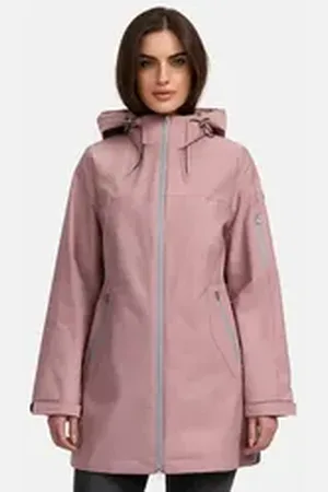 Manisa Regenjacke mit Kapuze rosa 46