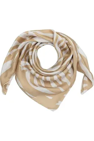 CASPAR Modeschal SC537 sommerlich leichtes Damen Halstuch mit Zebra Muster, Dezentes Accessoire für jede Jahreszeit beige