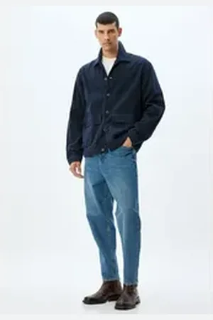 Koton Loose-fit-Jeans Normale Leibhöhe Loose blau 30/32