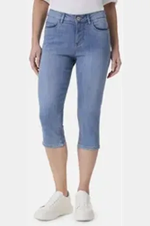 Stooker Women 7/8-Jeans Tahiti Denim Capri Slim Fit Capri Slim Fit Casual Clean Wash Denim Jeans für Damen blau 40