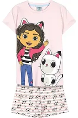 Gabbys Dollhouse Dreamworks Gabby’s Dollhouse Schlafanzug Gabby & Pandy Paws (2 tlg) Pyjama Set kurz - Kinder Shorty Gr. 92-116 cm rosa 92 cm