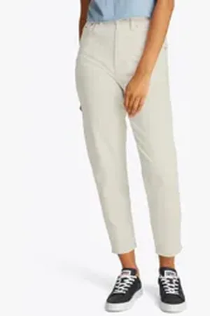 Tommy Hilfiger Mom-Jeans High waist - Mom-Jeans Tapered mit Logo-Stickereien, in knöchelfreier Länge weiß 34