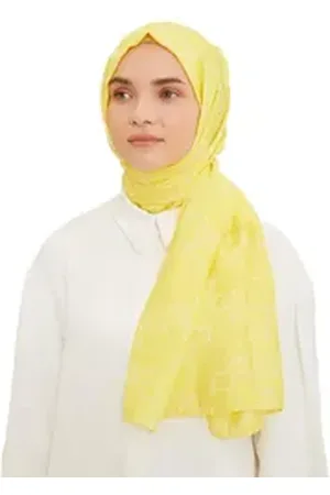 Armine Schal Damenschal, Premium Qualität Halstuch Damen, Elegantes Langes Hijab Ko gelb