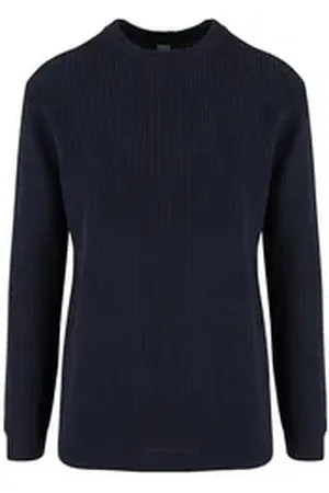 Urban classics Rundhalspullover Rib Basic Sweater (1-tlg) blau 3XL