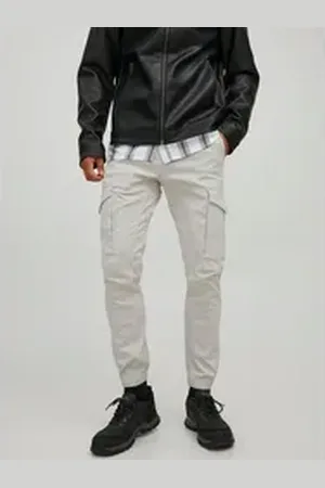 JACK & JONES Cargohose JPSTPAUL JJFLAKE CARGO NOOS grau 34