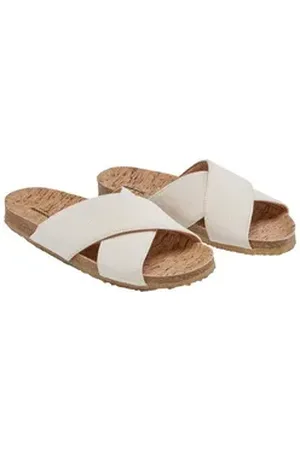 hessnatur Canvas Pantolette beige 42 EU
