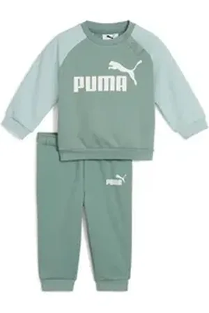 PUMA Trainingsanzug MINICATS ESS RAGLAN CREW SET FL INF (2-tlg) grün 86