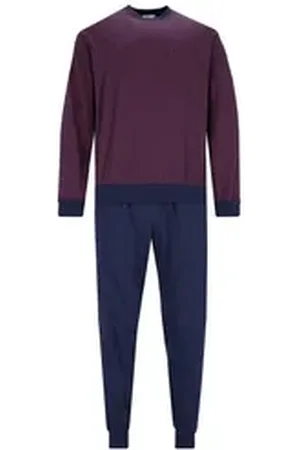 HAJO Pyjama Herren Pyjama Baumwolle (2 tlg) rot 3XL