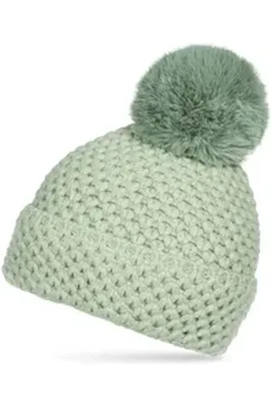 CASPAR Bommelmütze MU219 Warme Damen Bommelmütze Strickmuster extra warm mit Teddy Fleece Futter