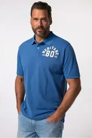 JP 1880 Poloshirt JP 1880 Poloshirt Halbarm Piqué florales Muster blau XL