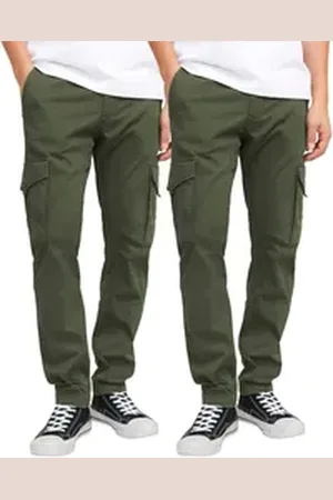 JACK & JONES Cargohose Nachhaltige Materialien grün W29 L34