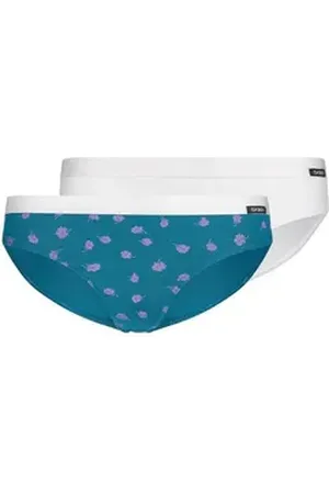 Skiny Slip Mädchen Slip 2er Pack Baumwolle (Packung, 2er Pack) blau 140