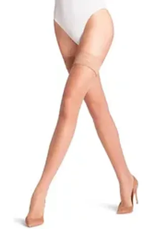 Falke FALKE Halterlose Feinstrümpfe Shelina (1-Paar) für alle Hauttypen braun I (8,5-9)