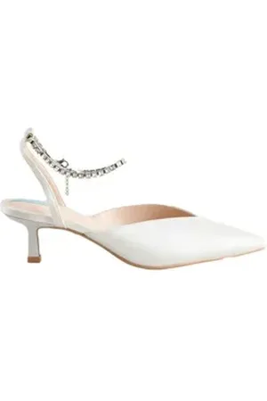 Next Forever Comfort® Spitze Kitten-Heels mit Schmuck Sandalette (1-tlg) weiß 37,5 EU