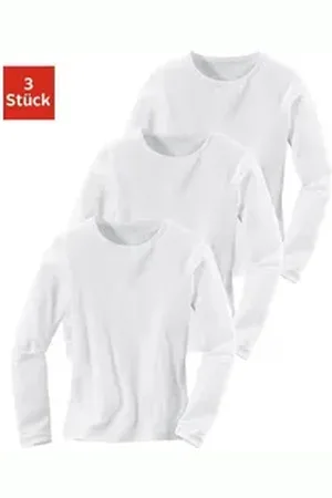 H.I.S H.I.S Langarmshirt (3er-Pack) in Rippenqualität weiß 182