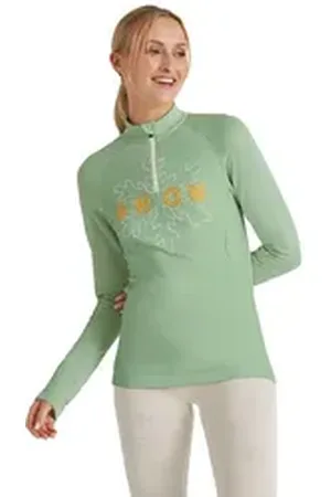 Falke Langarmshirt (1-tlg) aus feuchtigkeitsregulierendem Material grün S