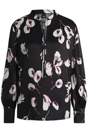 HUGO BOSS Langarmbluse Bluse Barabi - Gerade bunt 44