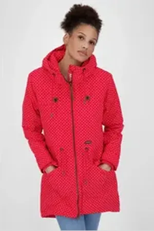 alife kickin Winterjacke CharlotteAK B Winterparka Winterjacke CS mit regulierbarer Kapuze rot 36