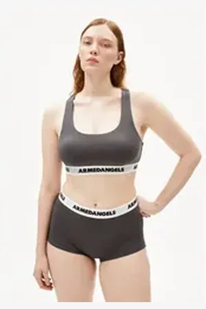 Armedangels Bügelloser BH TONJAA Damen Bralette aus Bio-Baumwoll Mix Fitted grau XS/34