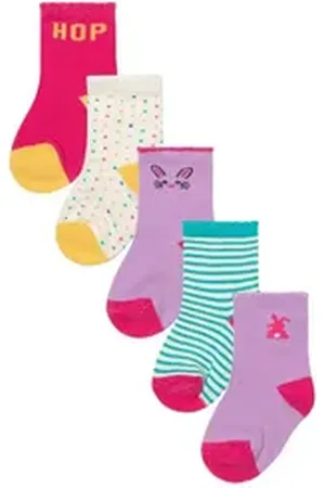 Minoti Kurzsocken 5 Paar Jacquard-Socken (0-3y) lila 23-26cm