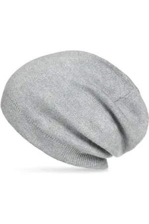 CASPAR Beanie MU223 warme, feine Damen Winter Beanie Mütze Feinstrick im schicken Beanie style grau