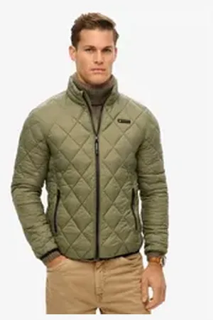 Superdry Steppjacke DIAMOND QUILT FUJI LITE JKT grün XXL